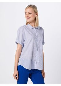 GAP, Damen - Blusen & Tuniken 'SS ROLL CUFF SHIRT', Hellblau / Weiß
