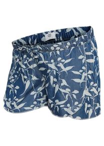 MAMALICIOUS, Damen Umstandsshorts, Taubenblau / Naturwei&szlig;