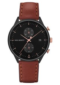 Paul Hewitt, Herren Uhr 'Chrono Line Black Sunray', Braun / Schwarz