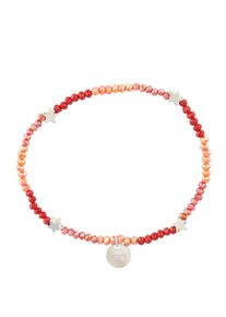 lua Accessories, Damen Armband 'Glammy', Rot / Silber