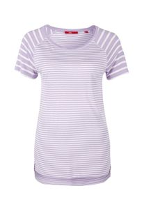 s.Oliver RED LABEL, Damen Shirt, Lila / Wei&szlig;