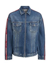 Jack & Jones JACK & JONES, Herren Jeansjacke, Blue Denim / Rot