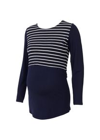 Bebefield, Damen Langarmshirt 'Catelyn', Dunkelblau / Wei&szlig;