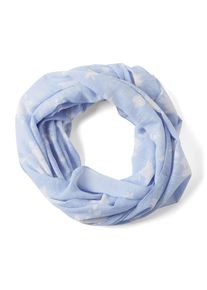 Tom Tailor, Damen Loopschal, Hellblau / Weiß