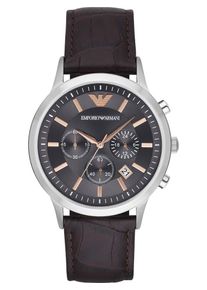 Emporio Armani, Herren Chronograph 'AR2513', Dunkelbraun / Silber