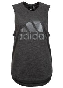 adidas Performance, Damen Trainingstop 'ID Winners Muscle Tee', Schwarzmeliert