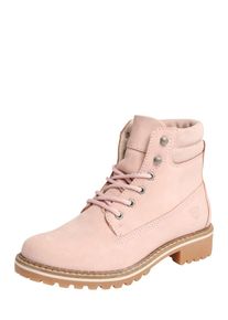 Tamaris, Damen Leder-Schnürstiefel, Rosa