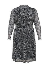 Only Carmakoma, Damen Kleid, Schwarz / Weiß
