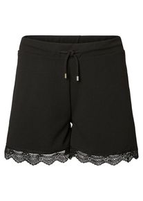 JUNAROSE, Damen Spitzen Shorts, Schwarz