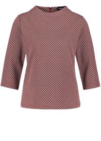 Taifun, Damen Pullover, Pastellrot / Schwarz / Wei&szlig;