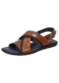 Sioux, Herren Sandale 'Milito-703', Rostbraun / Violettblau