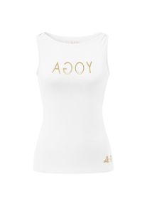 Curare Yogawear, Damen Top 'Gold Edition', Gold / Wei&szlig;