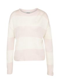 Noisy may, Damen Pullover 'RUBY', Rosa / Wei&szlig;