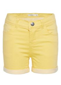 name it, M&auml;dchen Shorts 'NKFSALLI TWIATINNA', Gelb