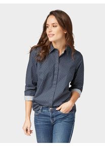 Tom Tailor, Damen Bluse, Navy / Weiß