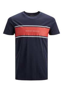 Jack & Jones JACK & JONES, Herren T-Shirt, Navy / Rot / Weiß
