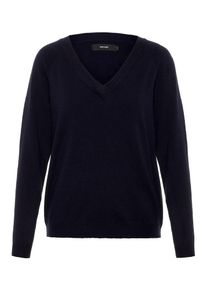 Véro Moda VERO MODA, Damen Pullover 'KARIS V-NECK BLOUSE NOOS', Dunkelblau