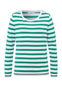 Brax, Damen Shirt 'Bobbie', Grün / Weiß