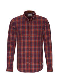 Camel Active, Herren Hemd, Nachtblau / Orange / Rot