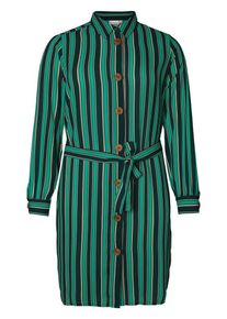 JUNAROSE, Damen Blusenkleid, Beige / Kobaltblau / Gr&uuml;n