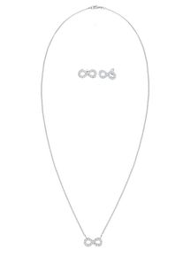 Elli, Damen Schmuckset 'Infinity', Silber / Weiß