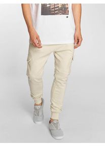 Just Rhyse, Herren Jogginghose mit praktischen Beintaschen, Beige