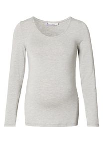Queen mum, Damen Langarmshirt, Grau