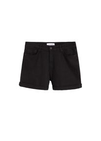 Violeta by Mango, Damen Shorts 'Vicky', Black Denim