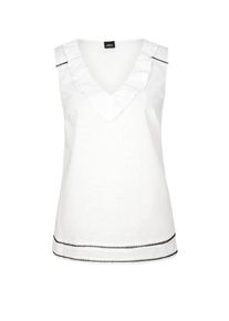 s.Oliver BLACK LABEL, Damen Blusentop, Schwarz / Weiß
