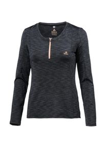 O.C.K. OCK, Damen Longshirt, Grau / Schwarz