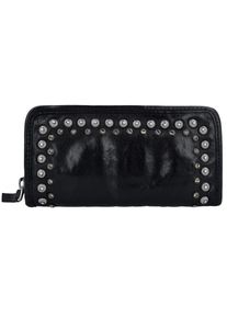 Campomaggi, Damen 'Lichene' Geldbörse Leder 21 cm, Schwarz