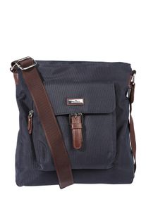 Tom Tailor, Damen Umhängetasche 'RINA', Blau / Kastanienbraun