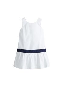 Mango Kids, Mädchen Kleid 'Gross', Dunkelblau / Weiß