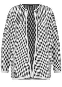 SAMOON, Damen Jacke, Schwarzmeliert / Wei&szlig;