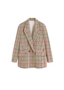 Mango, Damen Blazer 'Fibras', T&uuml;rkis / Braun / Pink