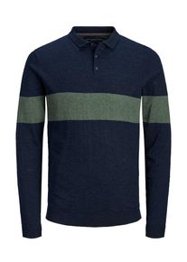 Jack & Jones JACK & JONES, Herren Gestreifter Pullover, Navy / Gr&uuml;n