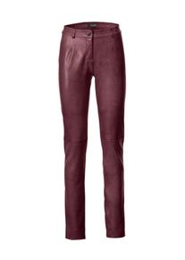 Heine, Damen Lederleggings, Lammnappa, Bordeaux