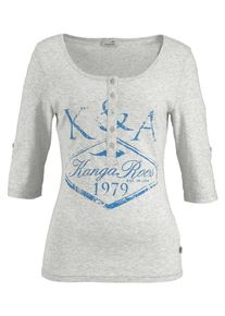 Kangaroos, Damen Shirt mit Print, Blau / Graumeliert