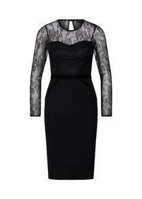Dorothy Perkins, Damen Kleid 'LACE CONTRAST VELVET TRIM PENCIL', Schwarz