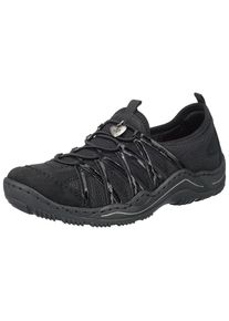 Rieker, Damen Slipper, Schwarz