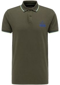 PETROL INDUSTRIES, Herren Poloshirt, Ultramarinblau / Kiwi / Tanne