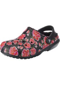 Crocs, Damen Clog 'Lined Graphic II', Rot / Schwarz