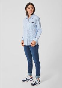 TRIANGLE, Damen Hemdbluse, Blau / Weiß