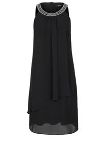 s.Oliver BLACK LABEL, Damen Chiffonkleid, Schwarz
