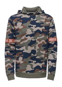 Only & Sons Only & Sons, Herren Hoodie, Marine / Braun / Khaki / Oliv