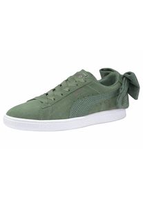 Puma, Damen Sneaker 'Suede Bow Uprising', Dunkelgrün / Weiß