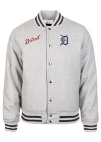 New Era, Herren Jacke 'Detroit Tigers', Graumeliert / Schwarz