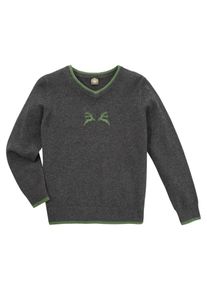 Hammerschmid, Herren Trachtenpullover, Anthrazit / Gr&uuml;n