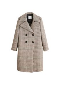 Mango, Damen Mantel 'Haiti-I', Camel / Schwarz