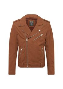 Review, Herren Jacke 'BIKER SHEEPNUBUK', Cognac
